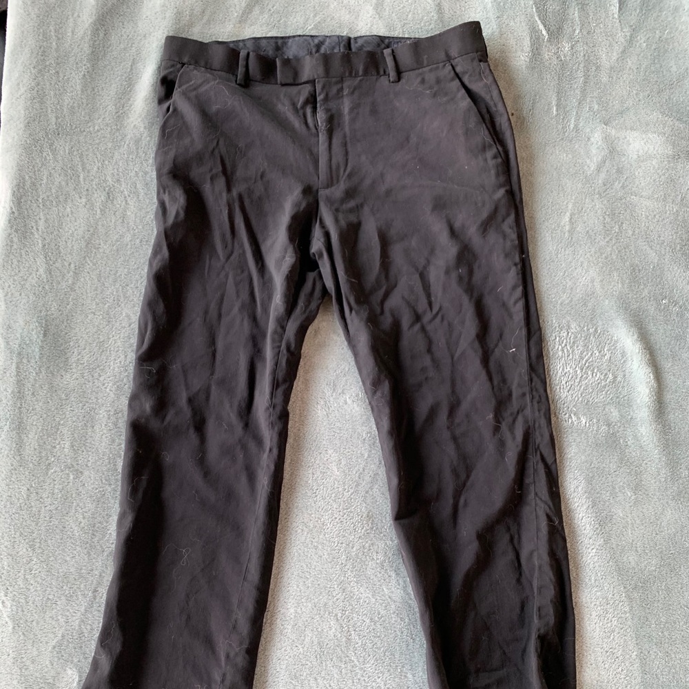 Black slim fit dress pants